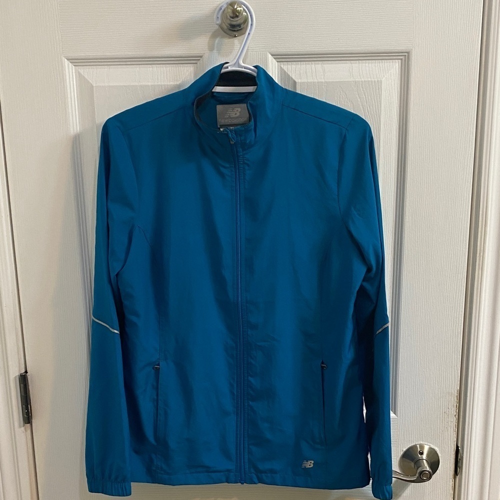 New Balance Turquoise Running Hiking Jacket Coat Women’s Size Small Reflective